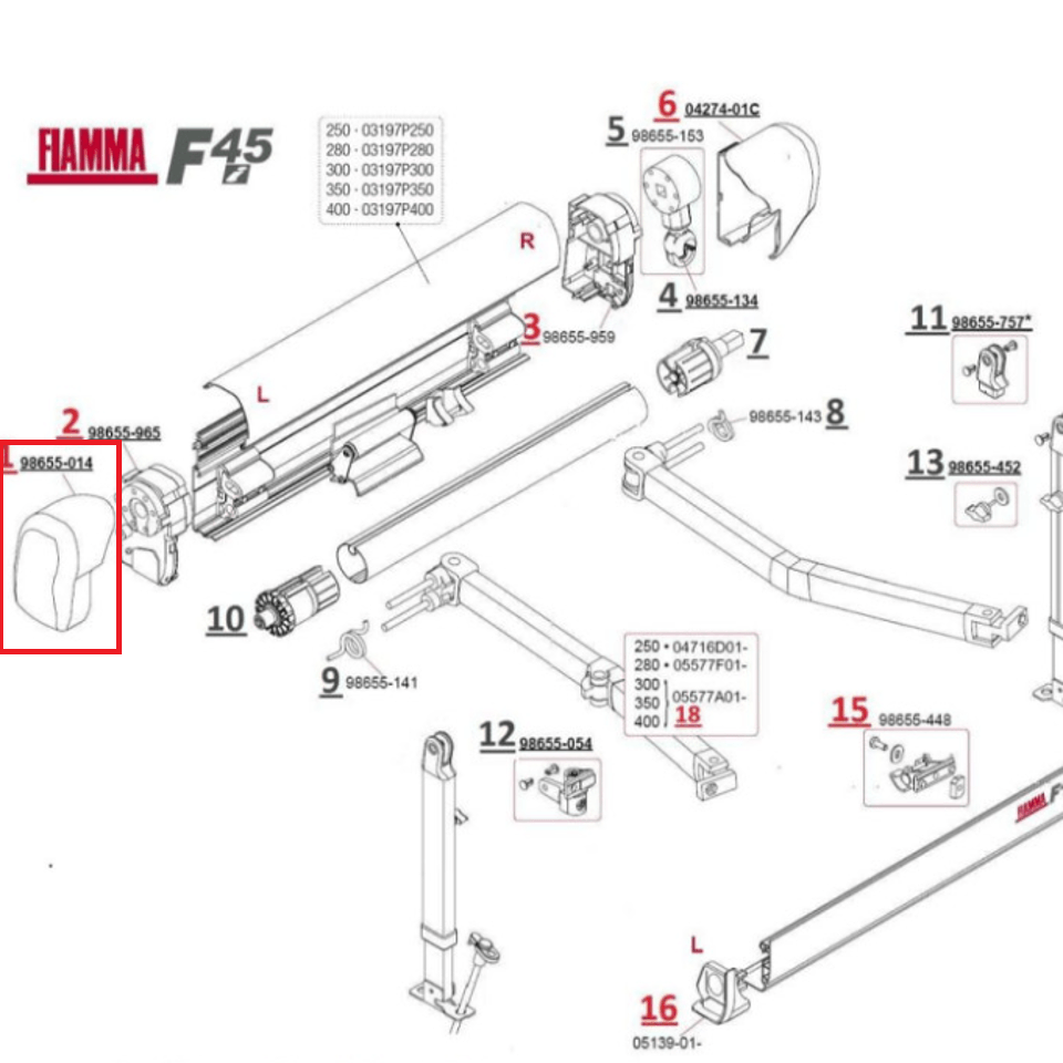 Plan Fiamma F45I CÖT2 GAUCHE